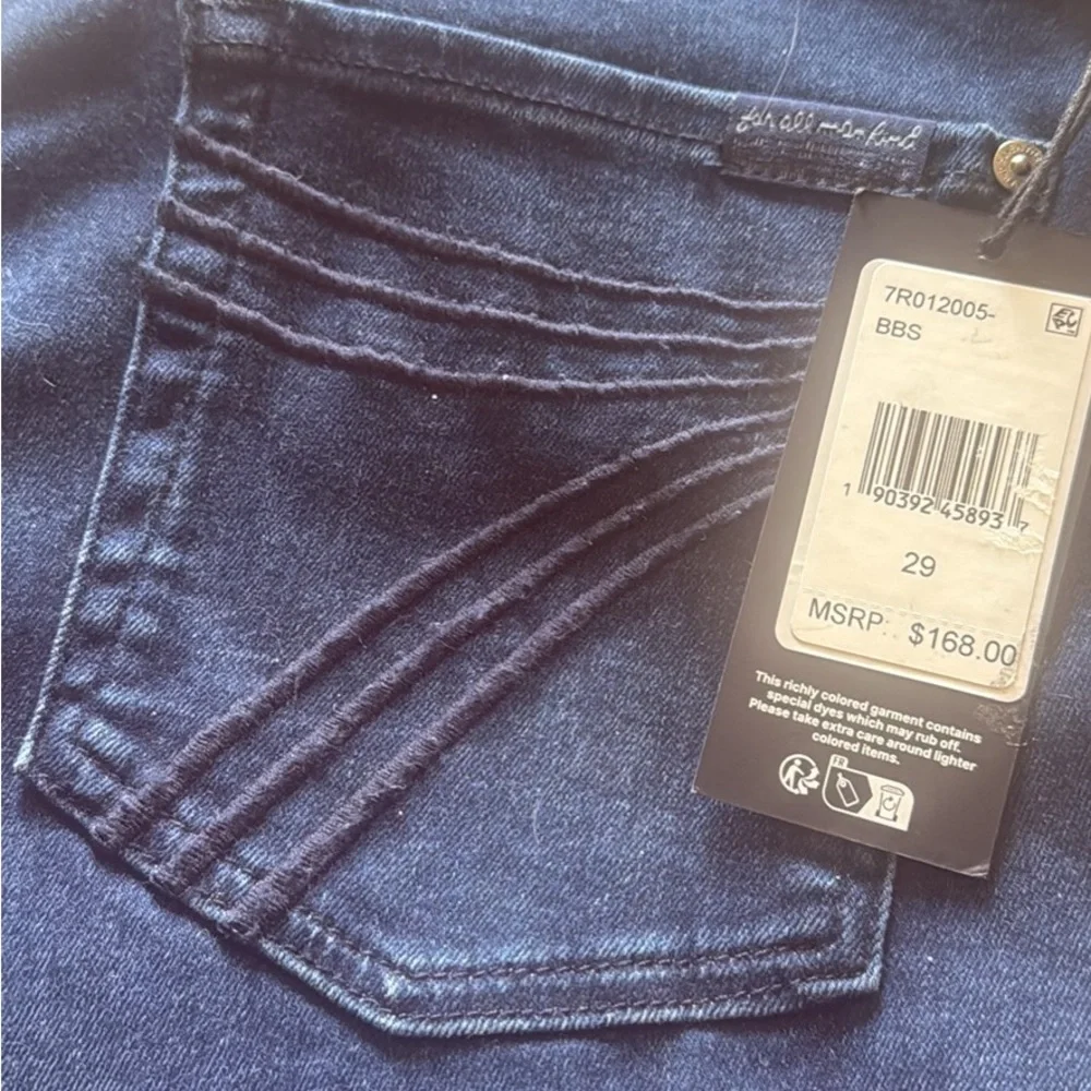 7 For All Mankind Dojo Indigo Flare Jeans - Picture 2 of 3